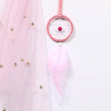Load image into Gallery viewer, Car Interior Rear-view Mirror Hanging Decor Small Dream Catcher Boho Nature Feather Home Decor Handmade Grids Nature Feather Car Charms Pendant Accessories Gift