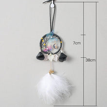 Load image into Gallery viewer, Car Interior Rear-view Mirror Hanging Decor Small Dream Catcher Boho Nature Feather Home Decor Handmade Grids Nature Feather Car Charms Pendant Accessories Gift
