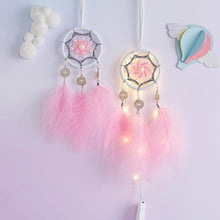 Load image into Gallery viewer, Car Interior Rear-view Mirror Hanging Decor Small Dream Catcher Boho Nature Feather Home Decor Handmade Grids Nature Feather Car Charms Pendant Accessories Gift