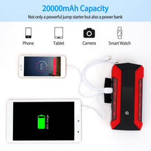 Load image into Gallery viewer, Car Jump Starter Booster with LCD Screen 4 Modes LED Flashlight