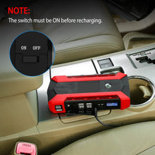 Load image into Gallery viewer, Car Jump Starter Booster with LCD Screen 4 Modes LED Flashlight