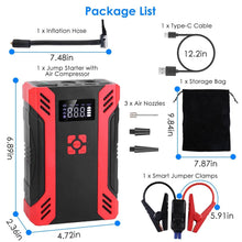 Load image into Gallery viewer, Car Jump Starter with Air Compressor
