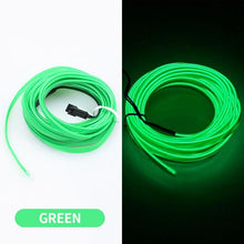 Load image into Gallery viewer, Car LED Neon Cold Light Auto Interior Atmosphere Neon Glowing Strobing Electroluminescent Wire Lights Neon Light USB 5V with Fuse Protection for Automotive Car Interior Decoration Light Refit Decoration Strips Shine Usb Cigar Lighter Driver