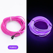Load image into Gallery viewer, Car LED Neon Cold Light Auto Interior Atmosphere Neon Glowing Strobing Electroluminescent Wire Lights Neon Light USB 5V with Fuse Protection for Automotive Car Interior Decoration Light Refit Decoration Strips Shine Usb Cigar Lighter Driver
