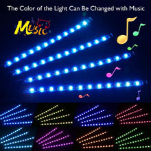 Load image into Gallery viewer, Car LED Strip Lights with Sound Active Function and Remote Controller