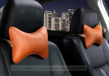 Load image into Gallery viewer, Car Neck Pillows Headrest Relief Filled Fiber Universal Car Pillow Both Side Pu Leather 1pcs Pack Headrest For Car Neck Pillows Both Side Pu Leather Headrest Head Pain Relief Filled Fiber Universal Car Pillow Neck Pillow Softness Car Headrest Pillow