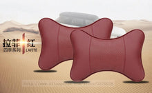 Load image into Gallery viewer, Car Neck Pillows Headrest Relief Filled Fiber Universal Car Pillow Both Side Pu Leather 1pcs Pack Headrest For Car Neck Pillows Both Side Pu Leather Headrest Head Pain Relief Filled Fiber Universal Car Pillow Neck Pillow Softness Car Headrest Pillow