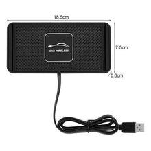 Load image into Gallery viewer, Car QI Wireless Phone Charger Non Slip Pad Mat Fast Charging