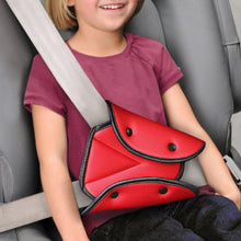 Load image into Gallery viewer, Car Safe Seat Belt Cover Soft Adjustable Children Safety Belt Fixer Triangle Anti-ledge For Child Neck Protection Belts Seat Belt Adjuster and Pillow with Clip for Kids Travel Neck Support Headrest Seatbelt