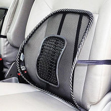 Load image into Gallery viewer, Car Seat Office Chair Massage Back Lumbar Support Mesh Ventilate Cushion Pad Car compatible with Lumbar Support with Double Breathable Seat Office Chair Massage Back Lumbar Support Mesh Ventilate Cushion Pad Black Mesh Back Lumbar Cushion for Car Driver