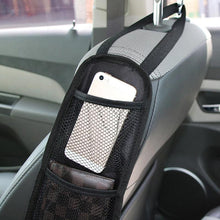 Load image into Gallery viewer, Car Seat Organizer Auto Seat Side Storage Hanging Bag Multi-Pocket Drink Holder Mesh Pocket Car Styling Organizer Phone Holder Multi-Pocket Drink Holder, Mesh Pocket Car Seat Phone Holder Car Seat Net Organizer, Seat Side Organizer Automobile
