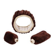 Load image into Gallery viewer, Car Steering Wheel Elastic Long Microfiber Plush Steering Wheel Cover Gearshift Handbrake Cover Protector Decoration Warm Super Thick Plush Collar Soft Car Steering Wheel Cover Decoration Warm Super Thick Plush Collar Soft Black Pink Women Man