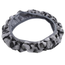Load image into Gallery viewer, Car Steering Wheel Elastic Long Microfiber Plush Steering Wheel Cover Gearshift Handbrake Cover Protector Decoration Warm Super Thick Plush Collar Soft Car Steering Wheel Cover Decoration Warm Super Thick Plush Collar Soft Black Pink Women Man