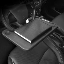 Load image into Gallery viewer, Car Table Steering Wheel Eat Work Cart Drink Food Coffee Goods Auto Steering Wheel Desk Holder Tray Car Laptop Computer Desk Mount Stand Seat Table Back Seat Headrest Tray for Eating Food Drink Writing Laptop Steering Wheel Tray