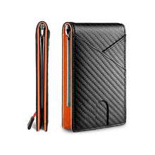 Load image into Gallery viewer, Carbon Fiber Rfid Men Wallets Bi-fold Vallet Billfold