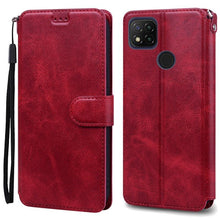 Load image into Gallery viewer, Card Holder Leather Protective Phone Case For Xiaomi Redmi 9C Case Luxury Leather Wallet Phone Case For Xiaomi Redmi 9C NFC Redmi9C 9 C NFC Flip Cover Shell