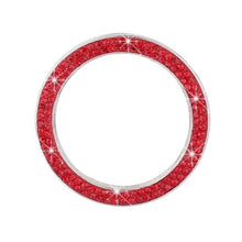 Load image into Gallery viewer, Cars One-Key Engine Start Stop Ignition Push Button Switch Cover Decorative Rhinestone Diamond Crystal Ring Car Parts Push to Start Button Cover Crystal Rhinestone Car Ring Emblem Sticker Bling Accessories for Women
