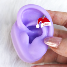 Load image into Gallery viewer, Custom Santa Hat Personalized Dangle Barbell Cartilage Earring