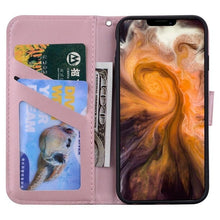 Load image into Gallery viewer, Cartoon Animal Cute Leather Wallet Flip Case Creative Magnetic Protective Cover Lovely Animal Flip Leather Phone Case For iPhone 13 12 11 Pro X XS XR Max Card Holder Funny Phone Cover