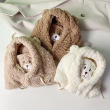 Load image into Gallery viewer, Cartoon Bear Ear Lamb Beanie Hat With Mask Warm Balaclava Winter Thickened Ear Protection Autumn Skellies Beanies Pompom Hat Knitted Ski Beanie Hat Double Pompom Beanie Cap for Girls Boys Kids Beanie Winter Hat Baby Kids Infant Toddler for Women Girl