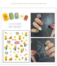 Load image into Gallery viewer, Cartoon Characters Plants Animals Forest Flowers Small Fresh Flowers 3D Nail Stickers Hyuna Style Nail Patch Waterproof Self Adhesive Nail Decals for Nail Art Decoration Including Hearts Stars Letters Bowknot Leaves Flowers Plants Fruits Butterflies