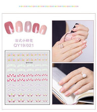 Load image into Gallery viewer, Cartoon Characters Plants Animals Forest Flowers Small Fresh Flowers 3D Nail Stickers Hyuna Style Nail Patch Waterproof Self Adhesive Nail Decals for Nail Art Decoration Including Hearts Stars Letters Bowknot Leaves Flowers Plants Fruits Butterflies