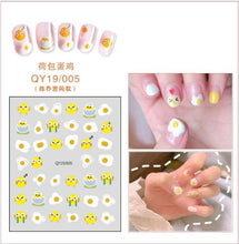 Load image into Gallery viewer, Cartoon Characters Plants Animals Forest Flowers Small Fresh Flowers 3D Nail Stickers Hyuna Style Nail Patch Waterproof Self Adhesive Nail Decals for Nail Art Decoration Including Hearts Stars Letters Bowknot Leaves Flowers Plants Fruits Butterflies