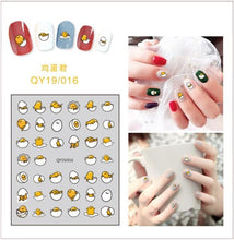 Load image into Gallery viewer, Cartoon Characters Plants Animals Forest Flowers Small Fresh Flowers 3D Nail Stickers Hyuna Style Nail Patch Waterproof Self Adhesive Nail Decals for Nail Art Decoration Including Hearts Stars Letters Bowknot Leaves Flowers Plants Fruits Butterflies