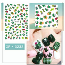 Load image into Gallery viewer, Cartoon Characters Plants Animals Forest Flowers Small Fresh Flowers 3D Nail Stickers Hyuna Style Nail Patch Waterproof Self Adhesive Nail Decals for Nail Art Decoration Including Hearts Stars Letters Bowknot Leaves Flowers Plants Fruits Butterflies