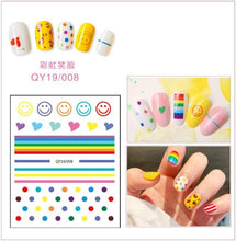 Load image into Gallery viewer, Cartoon Characters Plants Animals Forest Flowers Small Fresh Flowers 3D Nail Stickers Hyuna Style Nail Patch Waterproof Self Adhesive Nail Decals for Nail Art Decoration Including Hearts Stars Letters Bowknot Leaves Flowers Plants Fruits Butterflies