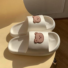 Load image into Gallery viewer, Cartoon Couple Fashion Bear Sandals Non-Slip Thick-Soled Indoor And Outdoor Slippers Men's Flip Flops Athletic Slide Sandals Flat Slip On Sandals For Women Summer Slippers