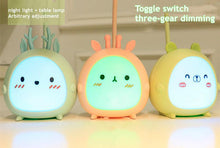Load image into Gallery viewer, Cartoon Desk Lamp Eye Protection Energy-saving Reading Lamp USB Charging Sleeping Night Light LED Table Lamp for Kids Cute Study Lamps for Bedroom Décor