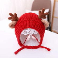 Load image into Gallery viewer, Cartoon Elk Baby Hat Winter Christmas Knitted