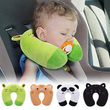 Load image into Gallery viewer, Cartoon Kids U-shaped Pillow Plush Neck Pillow Nap Pillow Lunch Break Pillow Cervical Pillow Travel Pillows Multi-Color Cartoon U Shaped Neck Pillow Comfortable Travel Pillow Inflatable Pillow Neck Pillow Lightweight Soft Pillows Comfortable for Children