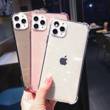 Load image into Gallery viewer, Case For iPhone 13 Pro Max Glitter Shockproof Transparent Phone Case For iPhone 12 11 Pro Max XR XS Max X 7 8 Plus Soft Clear Cover Shiny Case Scratch Resistant Soft Thin Shockproof Case