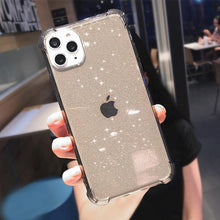 Load image into Gallery viewer, Case For iPhone 13 Pro Max Glitter Shockproof Transparent Phone Case For iPhone 12 11 Pro Max XR XS Max X 7 8 Plus Soft Clear Cover Shiny Case Scratch Resistant Soft Thin Shockproof Case