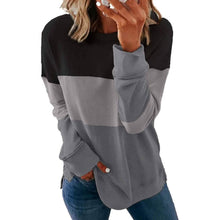 Load image into Gallery viewer, Casual Crewneck Tie Dye Sweatshirt Striped Printed Loose Soft Long Sleeve Pullover Tops Shirts