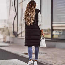Load image into Gallery viewer, Casual Sleeveless Long Button Front Hooded Coat Outerwear