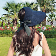 Load image into Gallery viewer, Casual Summer Hats For Women Foldable Hollow Out Hat Modern Women's Simple Vintage Comfortable Sun Hats Cute Women Wide Beach Hats Girl Outside Travel Hats
