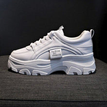 Load image into Gallery viewer, Casual Winter Women Thick Sneakers White Shoes Autumn Winter Fashion Platform Shoes Female Lace Up Rainbow Vulcanized Shoes Comfy Fashion Sneakers Breathable Athletic Casual Shoes