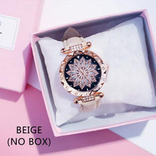 Load image into Gallery viewer, Casual Women Romantic Starry Sky Wrist Watch Bracelet Leather Rhinestone Designer Simple Dress Women's Watches Women Starry Sky PU Leather Strap Quartz Wristwatches For Woman Girls Teenagers