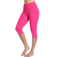 Load image into Gallery viewer, Casual Women's Yoga Pants Gym Fitness Sports Cropped Leggings Pocket Slim Pants Female Solid Color Women's Seamless Scrunch Legging Workout Leggings For Women Lift Tight Gym Yoga Home Pants