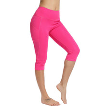 Load image into Gallery viewer, Casual Women's Yoga Pants Gym Fitness Sports Cropped Leggings Pocket Slim Pants Female Solid Color Women's Seamless Scrunch Legging Workout Leggings For Women Lift Tight Gym Yoga Home Pants