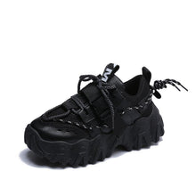 Load image into Gallery viewer, Casual Womens Blue Sneakers High Heels Platform Sports Shoes Autumn Thick Bottom Walking Breathable Vulcanized Shoes Luxury Tennis Sneakers Trainers Lace Up Fashion Design