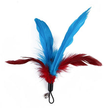Load image into Gallery viewer, Cat Feather Toy Set Cat Feather Teaser Wand Toy for Kitten Cat Having Fun Exercise Playing Without the Stick Interactive Cat Feather Toys Retractable Cat Wand Toy and Feathers Teaser Refills Cat Toys for Indoor