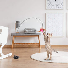 Load image into Gallery viewer, Cat Feather Wand Rod with 12 Pieces Feather Replacements for Cats