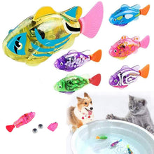 Load image into Gallery viewer, Cat Interactive Electric Fish Toy Water Cat Toy for Indoor Play Swimming Robot Fish Toy for Cat and Dog with LED Light Pet Toys New Bath Toys Interactive Plastic Fish Toys Electronic Cat Toy Gift to Stimulate Your Pet's Hunter Instincts