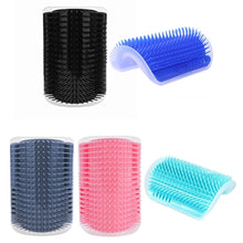 Load image into Gallery viewer, Cat Scratcher Corner Pet Brush Comb Play Cat Toy Plastic Scratch Bristles Arch Massager Self Groomer with Catnip Pouch Cat Wall Corner Massage Groomer Cat Self Grooming Brush