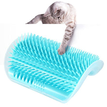 Load image into Gallery viewer, Cat Scratcher Corner Pet Brush Comb Play Cat Toy Plastic Scratch Bristles Arch Massager Self Groomer with Catnip Pouch Cat Wall Corner Massage Groomer Cat Self Grooming Brush