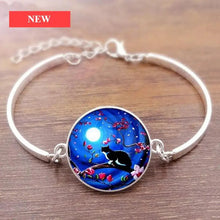 Load image into Gallery viewer, Cat Star Under The Glass Charm Bracelet Convex Plane Photo Handmade Jewelry For Woman And Man Accessories